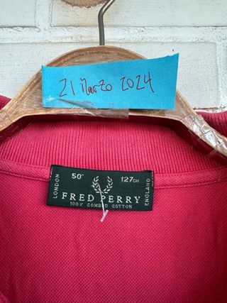 FRED PERRY polo color salmón manga corta talla XL