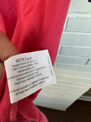 FRED PERRY polo color salmón manga corta talla XL