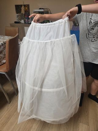 Cancan comunión - 2 aros - Blanco