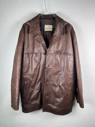 Vintage Giacca in Pelle Marrone Uomo XL