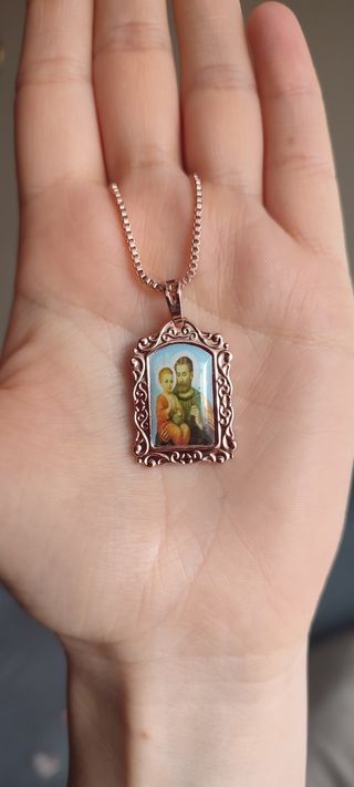 3*15€.Colgante con cadena chapados en oro rosa