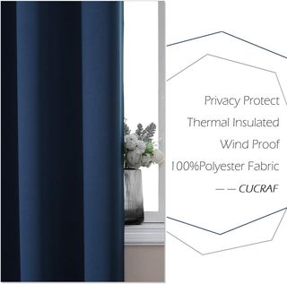 Cortinas opacas azul marino - 132x160cm