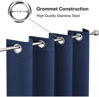 Cortinas opacas azul marino - 132x160cm