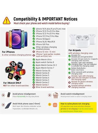 Base carga inalámbrica 3x1, plegable para Iphone