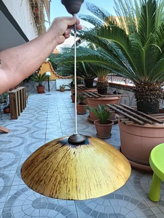 Lampadario vintage oro e marrone