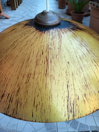 Lampadario vintage oro e marrone