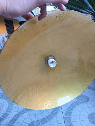 Lampadario vintage oro e marrone