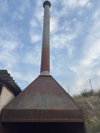 Chimenea exterior de hierro 80x80x80cm