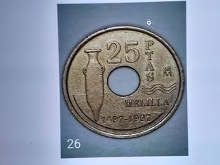 Monedas 25 Ptas España (5 unidades)