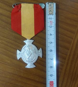 Medalla religiosa militar antigua