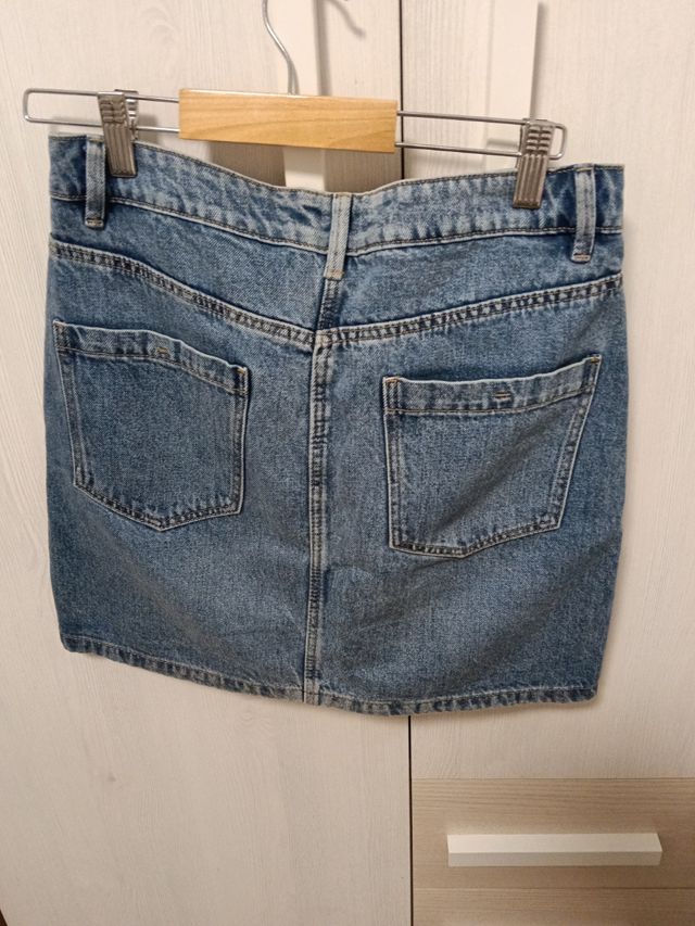 Falda vaquera M - Azul