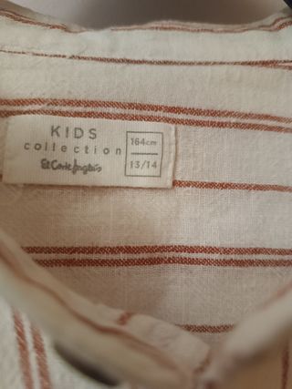 Conjunto niño rayas-color caldera camisa+pantalón