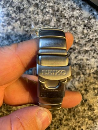 Relógio Seiko Kinetic  Auto Relay- Prata & Branco