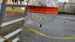 Lampada vintage arancio vetro