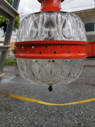 Lampada vintage arancio vetro