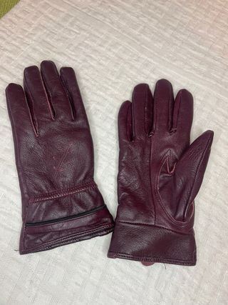Guantes Piel granate