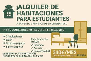 Alquiler habitaciones estudiantes Torrelavega