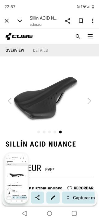 Sillín Cube Acid Nuance
Peso:280 gramos