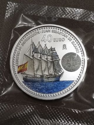 Moneda de Plata Buque Elcano 2025 
