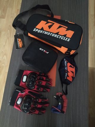 Kit Moto KTM: Bolso, guantes, etc.