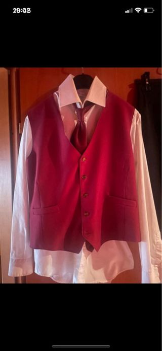 Completo divisa cameriere nero rosso tg.50