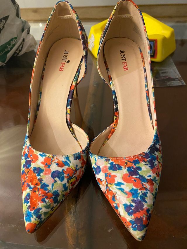 Zapatos Just Fab multicolor tacón