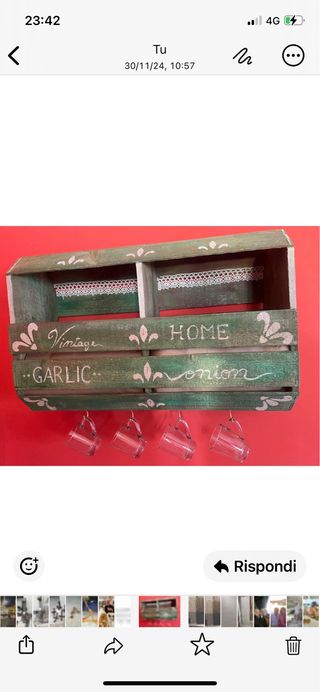 Scaffale portaoggetti vintage