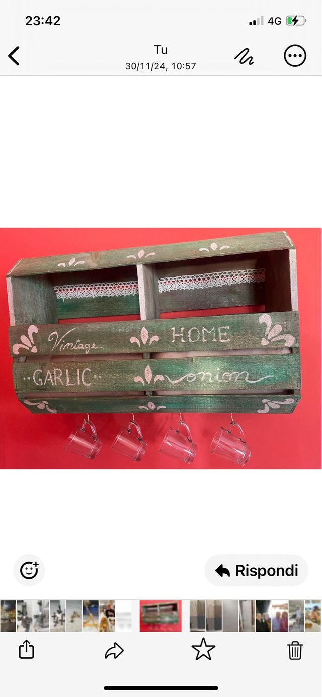 Scaffale portaoggetti vintage