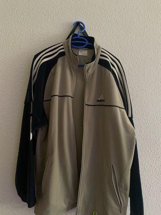 Chaqueta Adidas Vintage Beige-Negra VINTAGE OVERSI