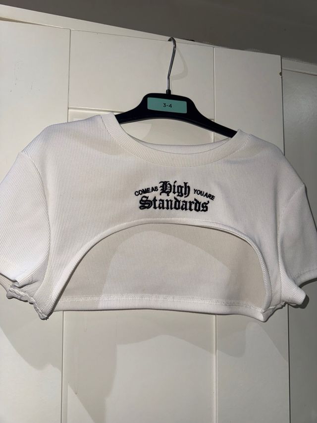 Crop top blanco - Talla S