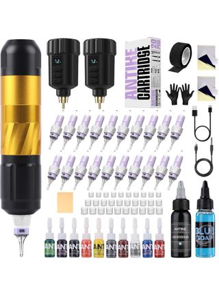 Máquina tatuaje rotativa + accesorios