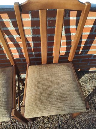 Sillas madera antiguas - 4 y 2 unidades