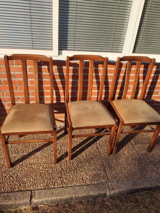 Sillas madera antiguas - 4 y 2 unidades