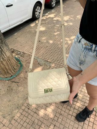 Bolso bandolera beige