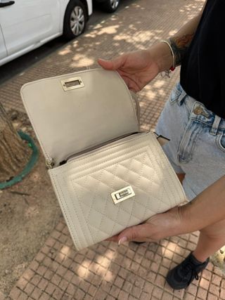 Bolso bandolera beige