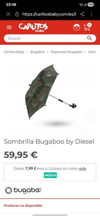 Sombrilla Bugaboo Diesel camuflaje