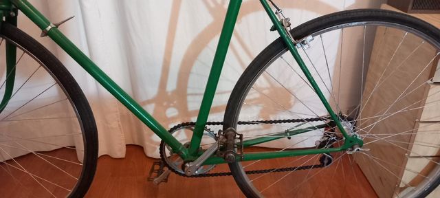 Bicicleta clásica verde