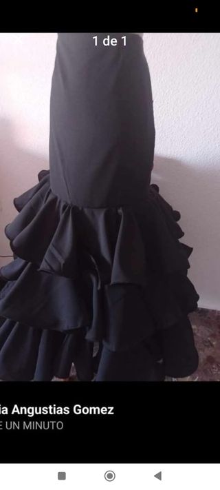 Falda Flamenca Negra - Talla única