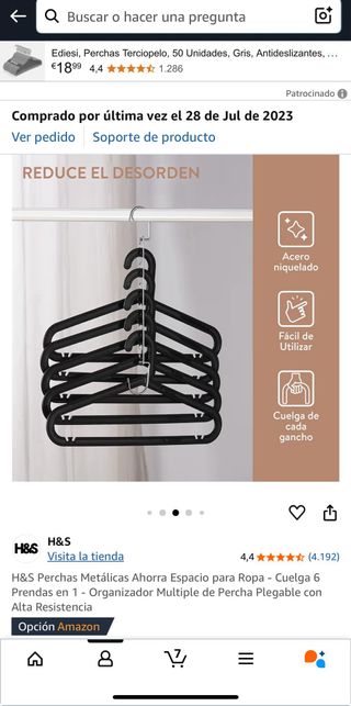 Percha H&S - Ahorra Espacio