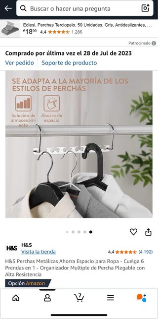 Percha H&S - Ahorra Espacio