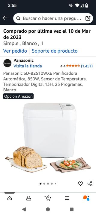 Panificadora Panasonic - Máquina de hacer pan