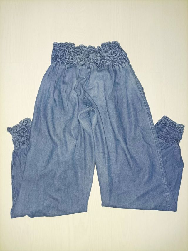 Vaqueros bombacho talla S-M azules