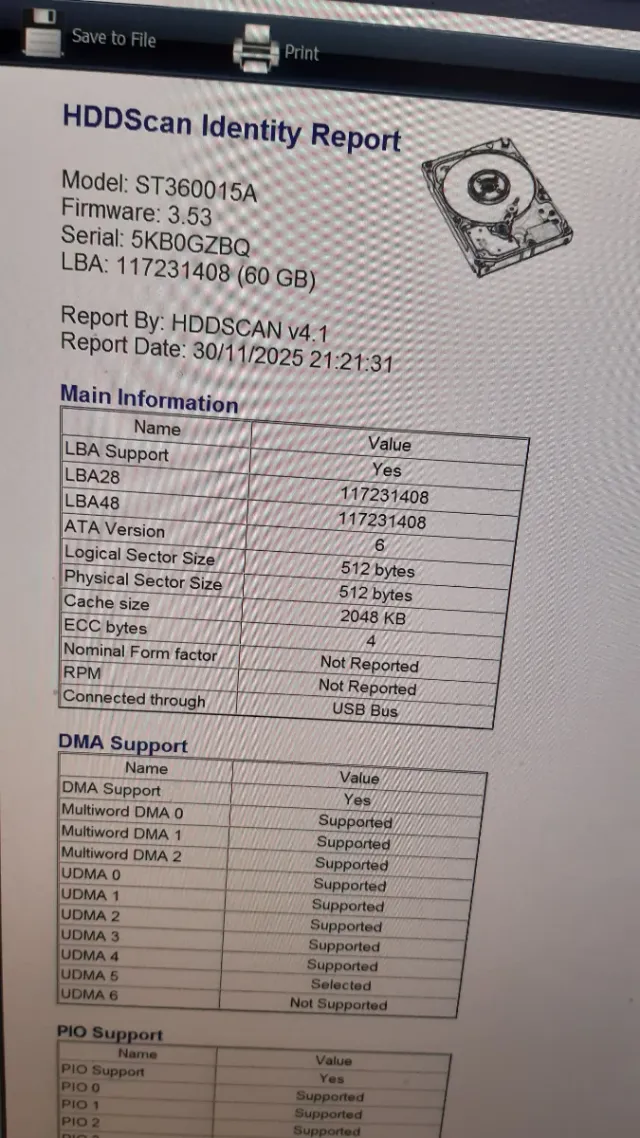 HDD  disco duro Seagate Barracuda 60 GB