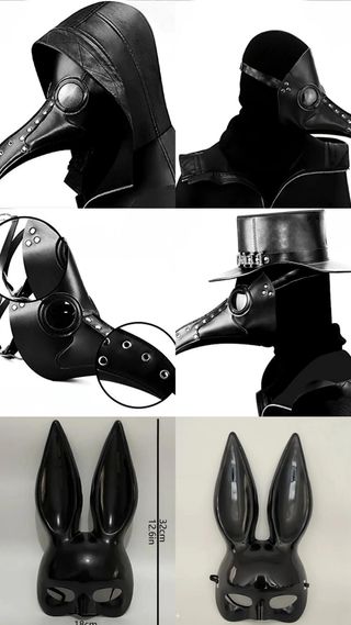 Máscaras Halloween: conejo, oso, etc.