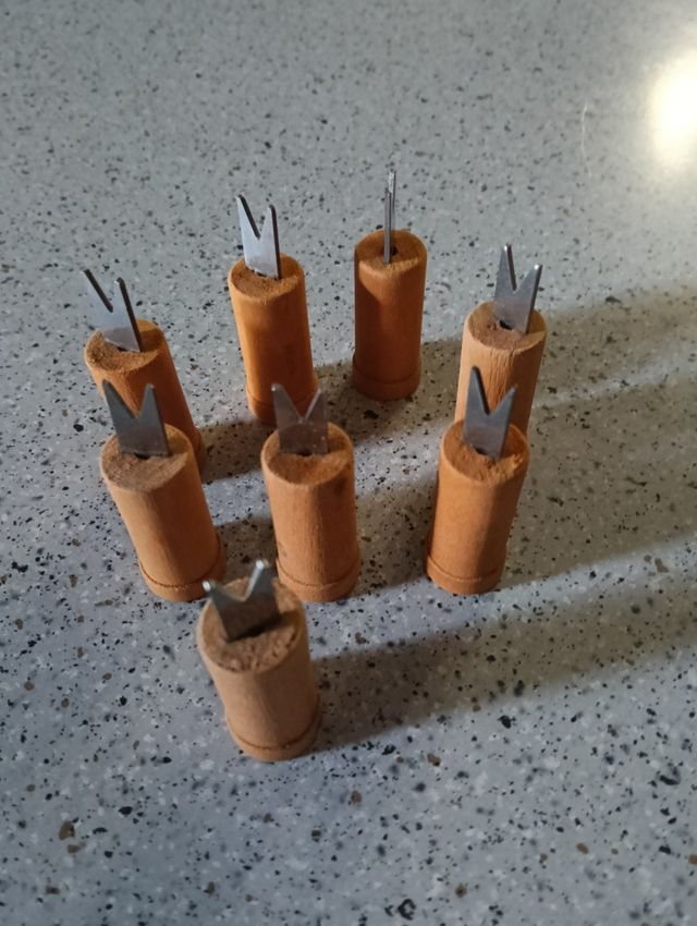 Barbecue corn 8 piccoli utensili in legno e metall