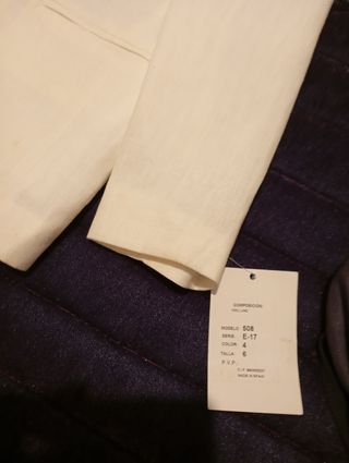 Traje Blanco niño talla 6