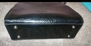 Bolso AIMILY negro, piel efecto serpiente 