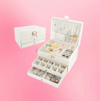 Joyero blanco - organizador de joyas - NUEVO