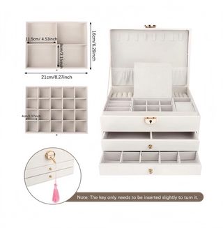 Joyero blanco - organizador de joyas - NUEVO
