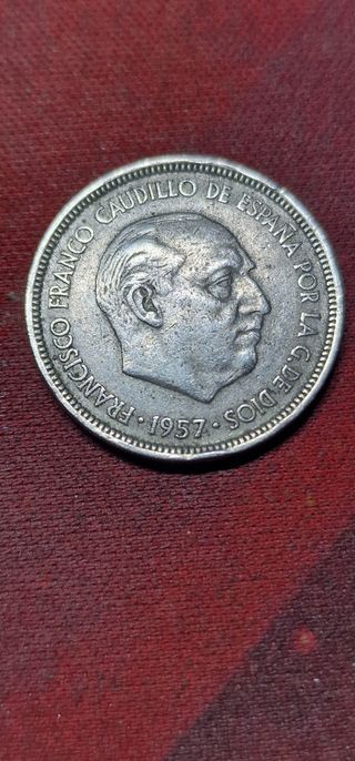 Moneda 5 Pesetas Franco 1957*74